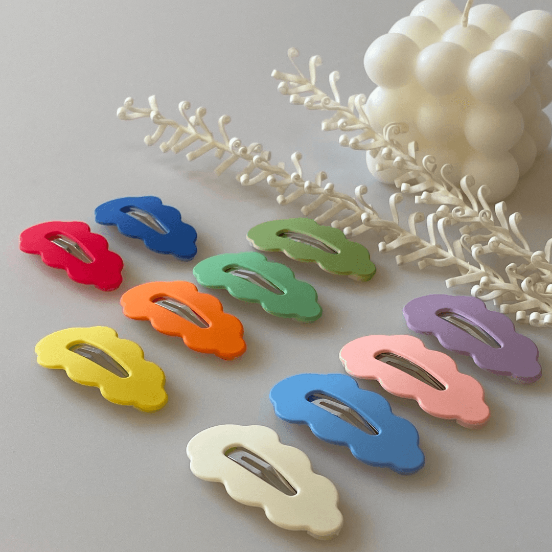 파스텔 헤어핀 세트 - 워터밤, 비치, 바캉스, 해변, 아이돌, 머리삔, 머리핀 똑딱이 똑딱핀
