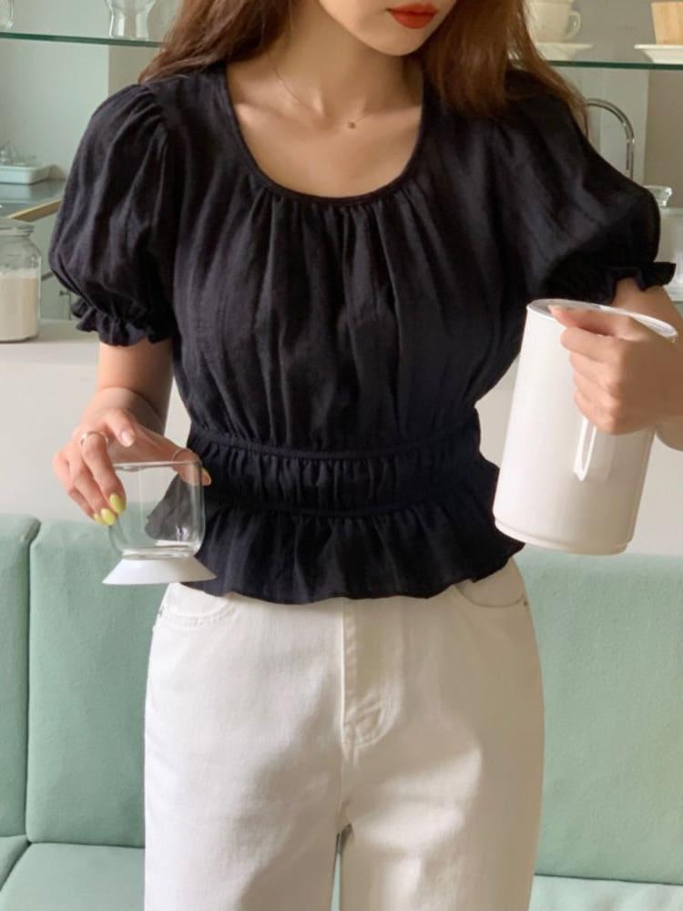 [마지막장 30% SALE] 베리 프릴 블라우스 (2color)