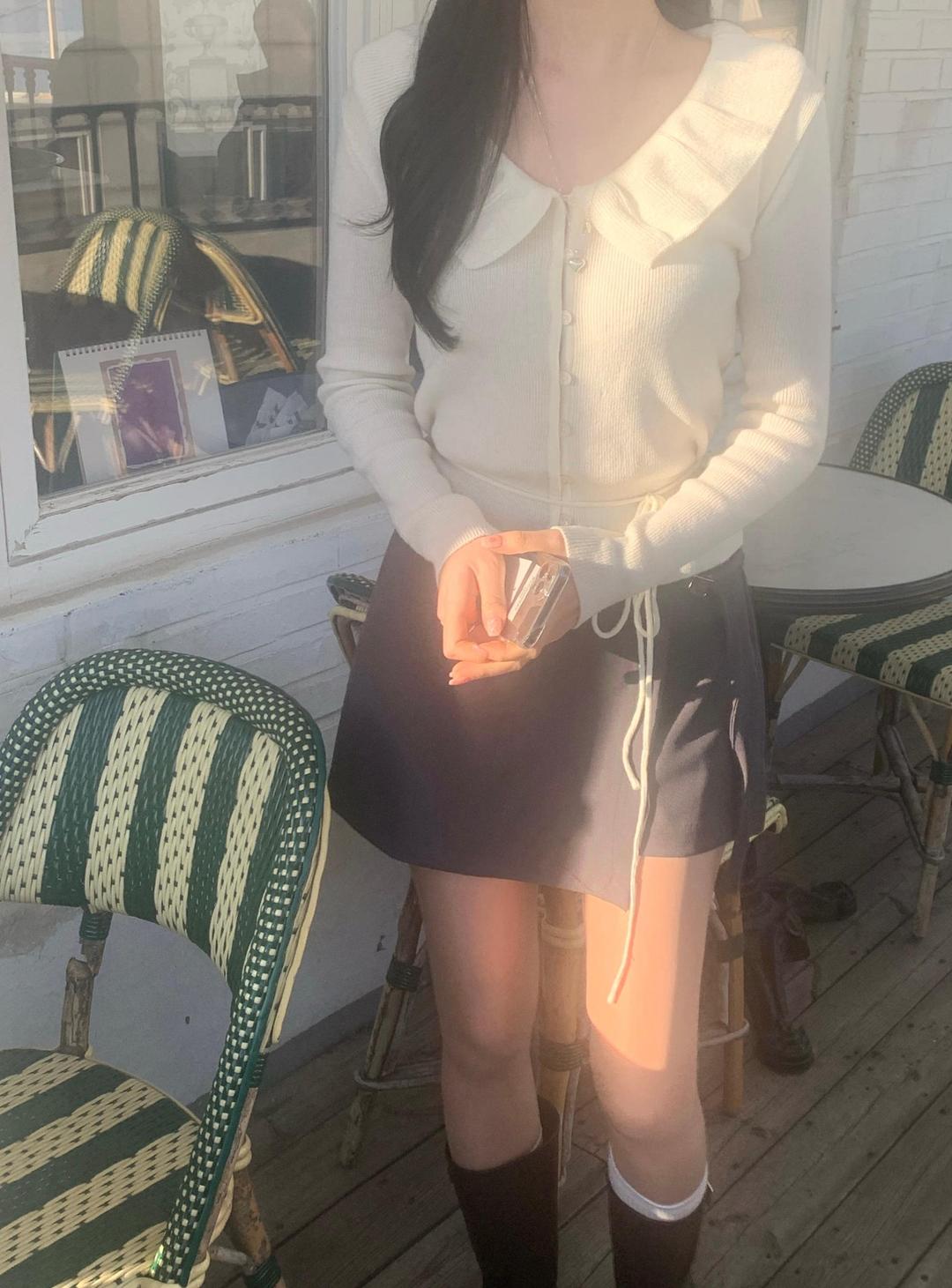 루앤메리 디앤 프릴 리본 가디건 (2col)