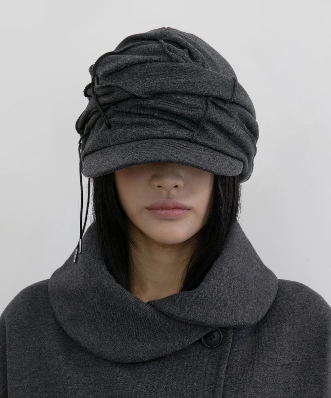 Soi Draped Cap (FL-743_Charcoal)