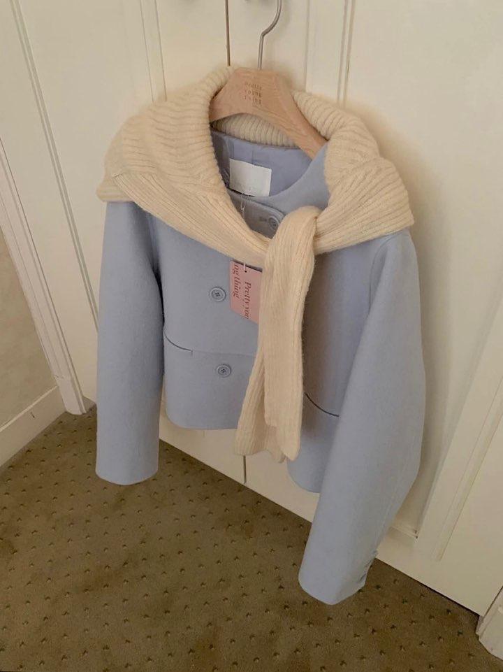 라로즈 [소라당일] 미니숏 더블 핸드메이드 코트 / 프리티영띵 / 반코트 / 더블코트