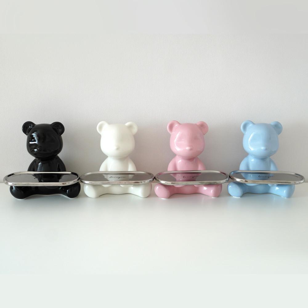 커플베어 세라믹 곰돌이 트레이 악세사리 차키 트레이 보관함 현관