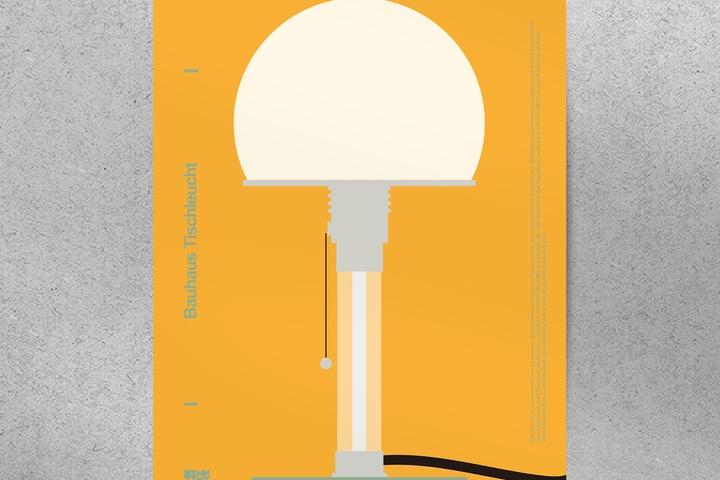 바우하우스 포스터 미드센츄리 인테리어 빈티지 액자 / Bauhaus Lamp1