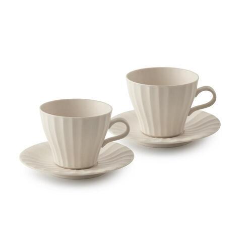 [NEW] 미각 설백 사과형 커피잔 2조 세트 (4p)+패키지