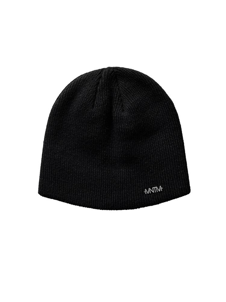 [mnem] Logo Short Beanie (black)