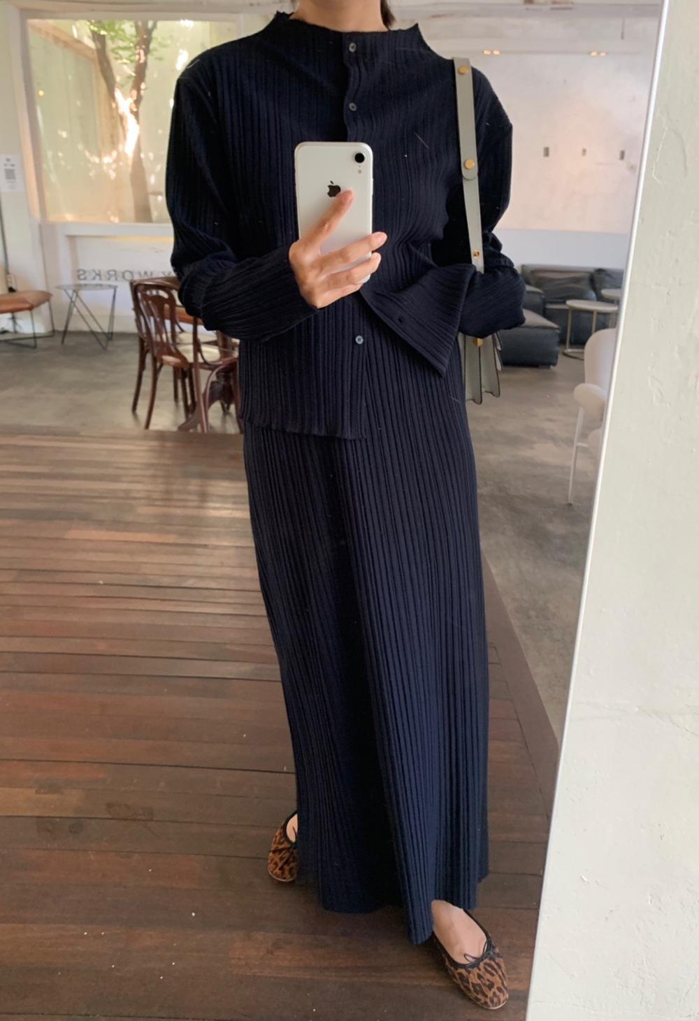 유리엘 스커트 - 네이비