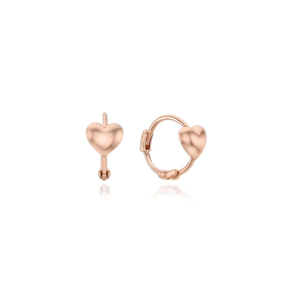 14K 핑크골드 미니 하트 원터치 귀걸이 TEPK4P00003M