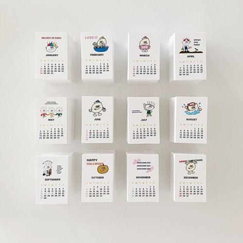 딜라잇모드 2024 MINI CALENDAR 미니달력 일러스트 캐릭터 감성달력