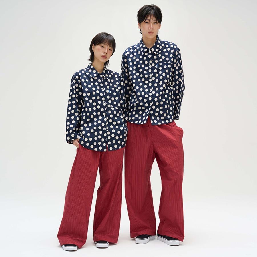 BK101 클래식 홈웨어 파자마 셋업_블랙도트&레드 2SIZES (선물패키지포함)