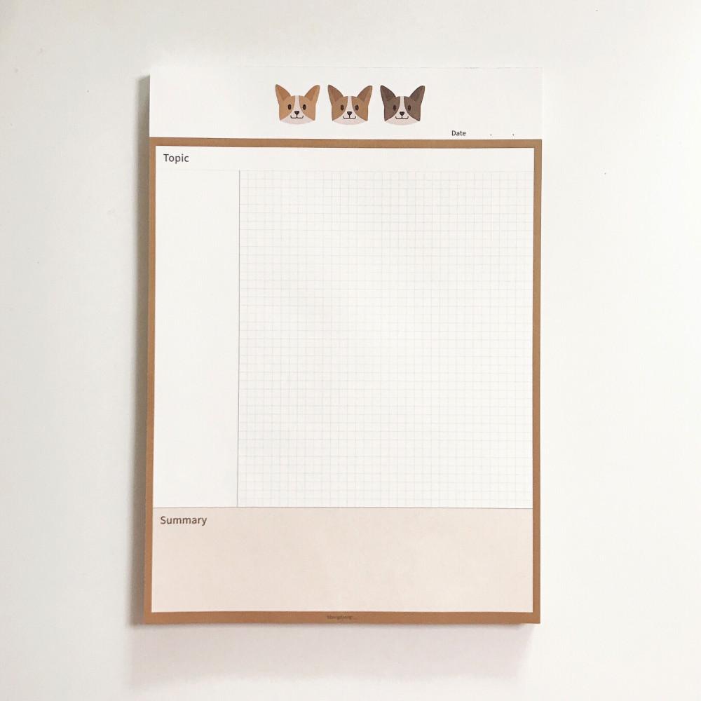 [댕댕이빵댕이] B5 하같코넬 (코넬식 필기용 노트패드)