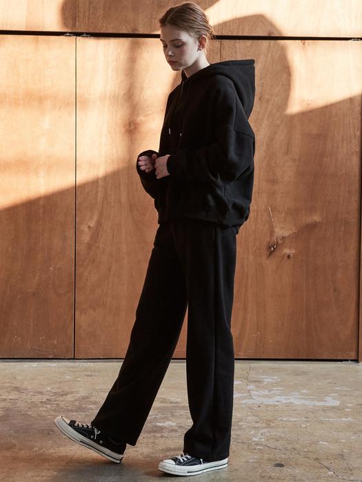 iuw840 [SET] 양기모후드+양기모팬츠 (black)