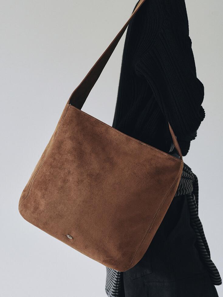 Suede Cross Big Bag (Brown)