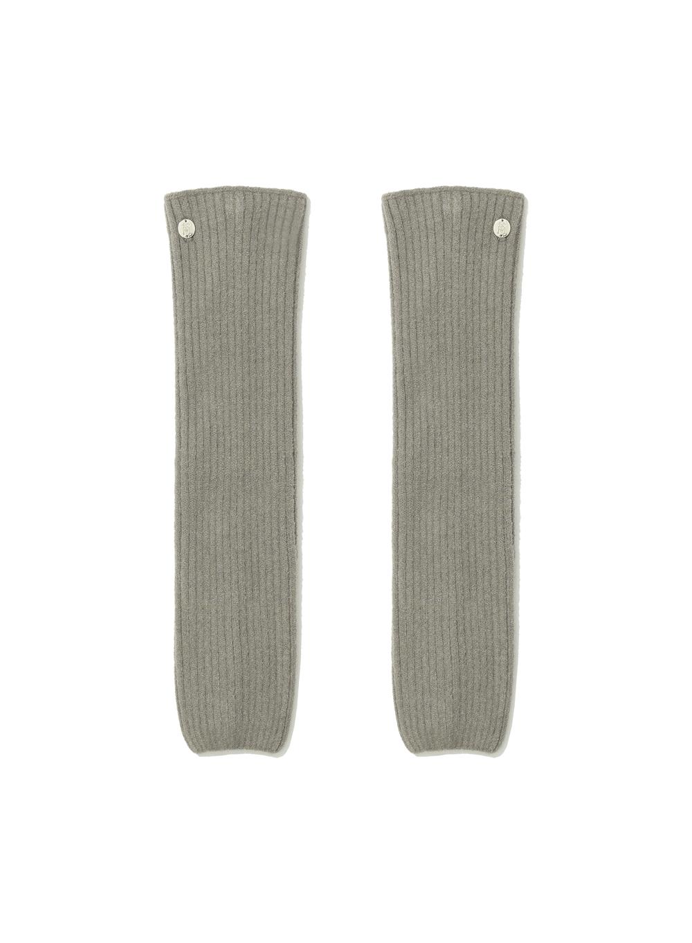 [WOMEN] BUTTON POINTED RIBBED LEG WARMER_KHAKI GREEN