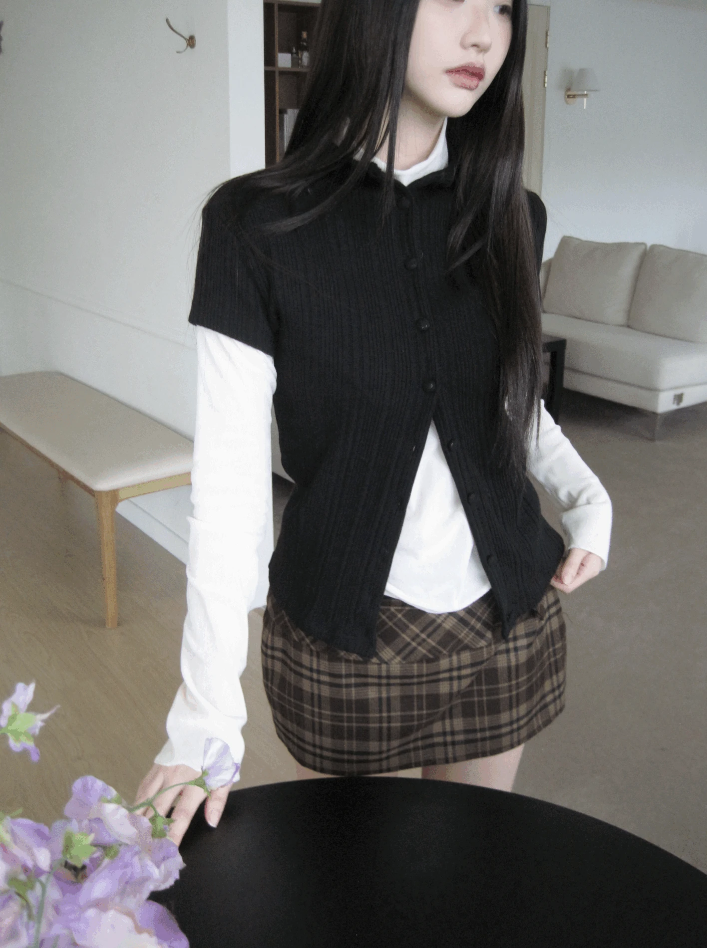 빈 하이넥 골지 가디건 (2color)