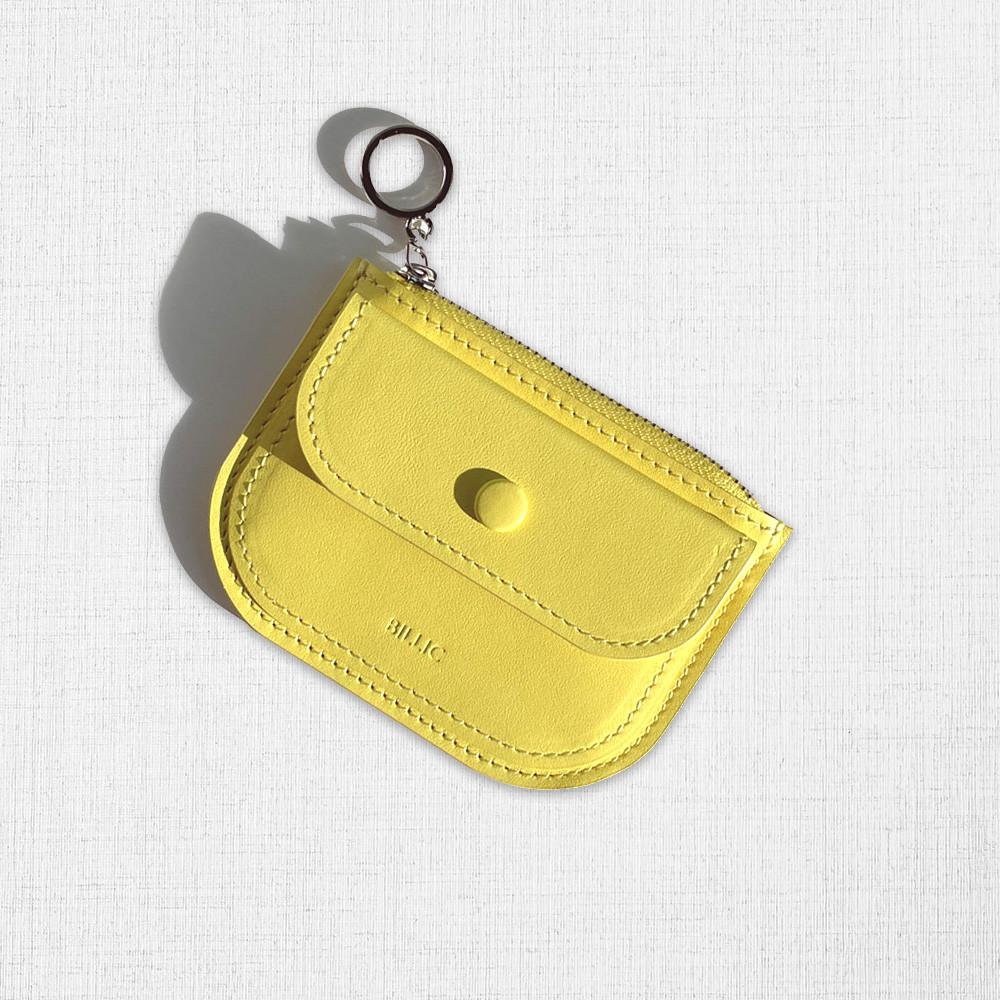 미아 하프문 지갑 Lemon 레몬 옐로우 카드지갑 지퍼지갑 동전포켓