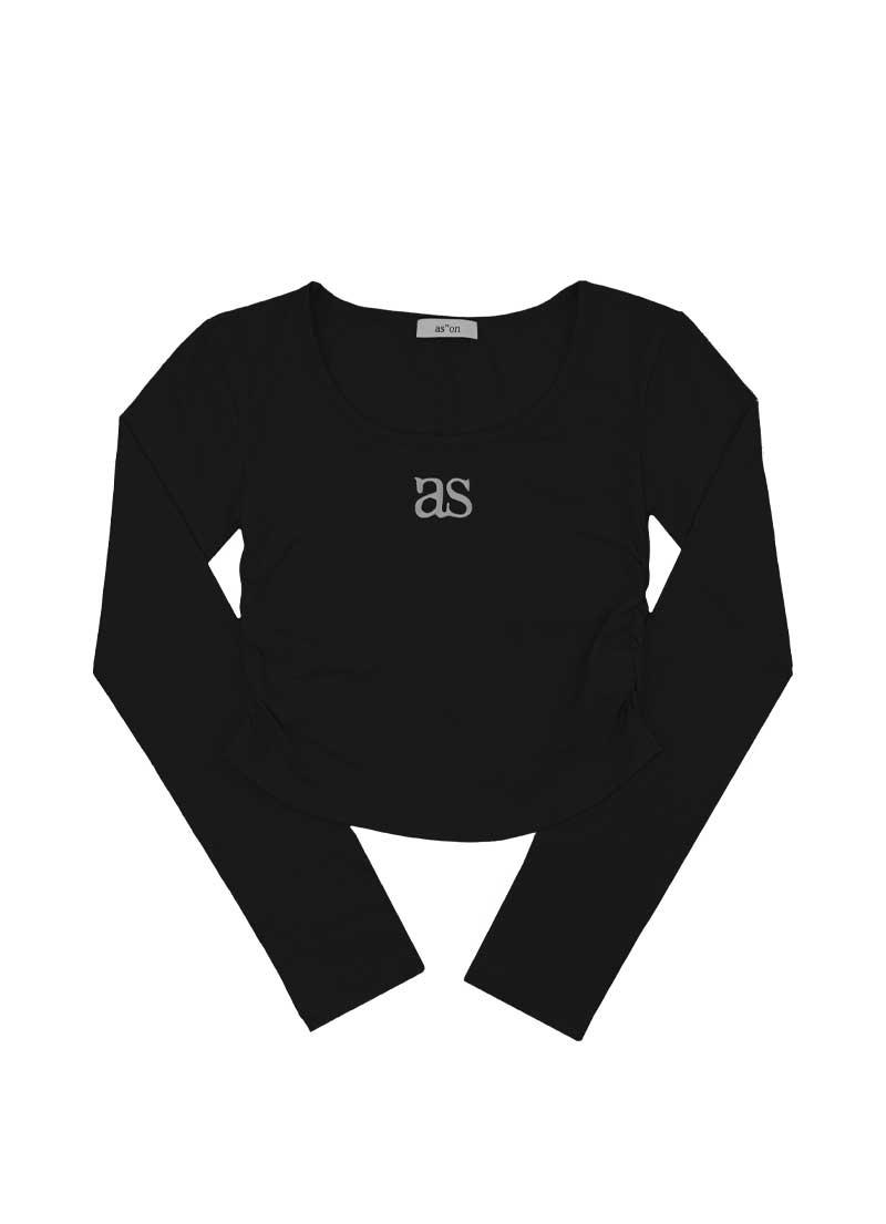 DALLY SHIRRING T / BLACK