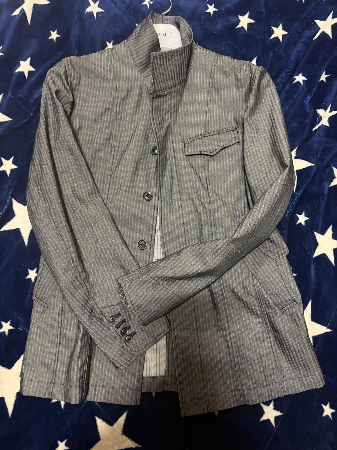 Ofuon 스탠드 카라 스트라이프 자켓 | 후루츠패밀리