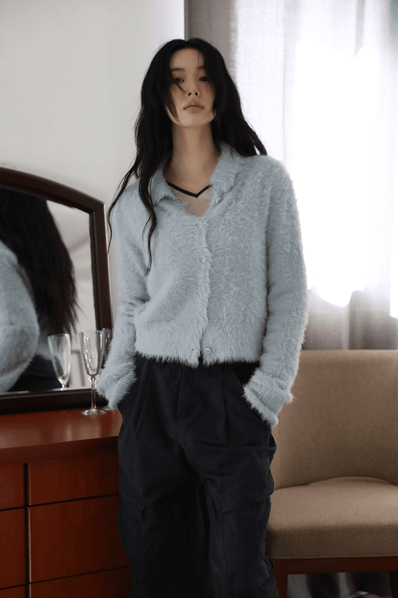 [MD PICK] 미셸 크롭 퍼 가디건