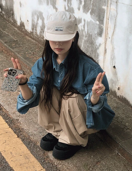 [스티치/루즈핏] 뮤이트 포켓 데님 셔츠