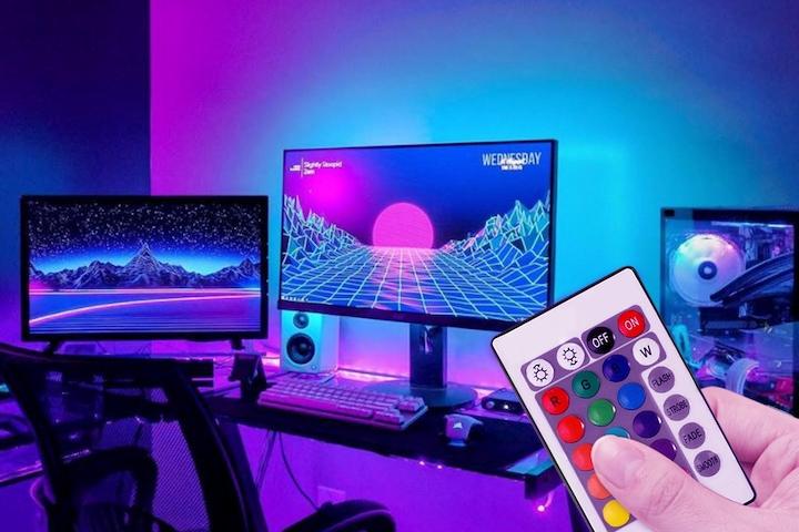 LED 간접등 붙이는 줄 조명 RGB 네온사인 스트립 컴퓨터방 홈바 무드등 (5size)