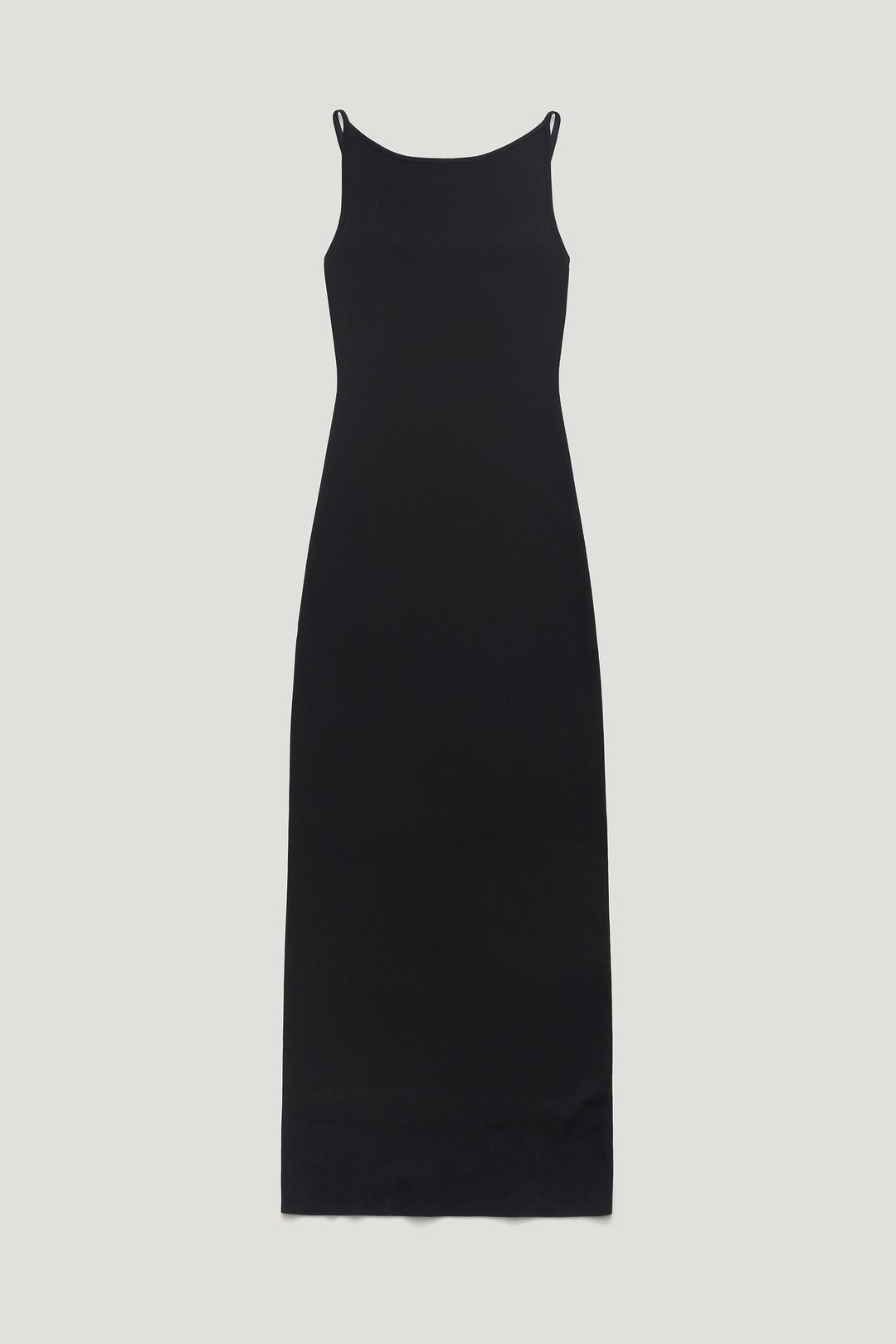 LETTER BOAT-NECK DRESS_BLACK / ₩124,000