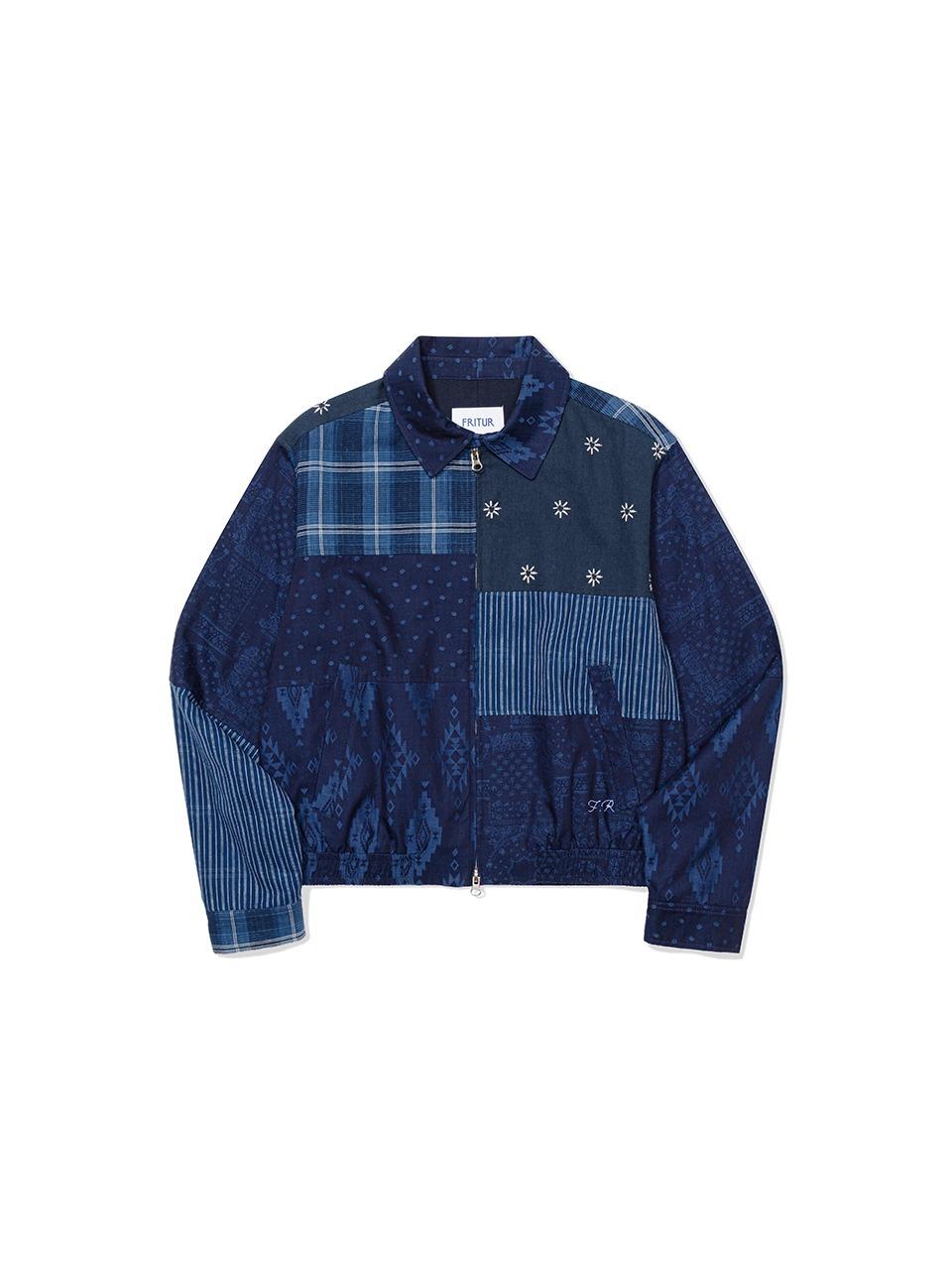 [9/15 순차발송] Signature Patchwork Bomber Jacket Navy_F253JK09