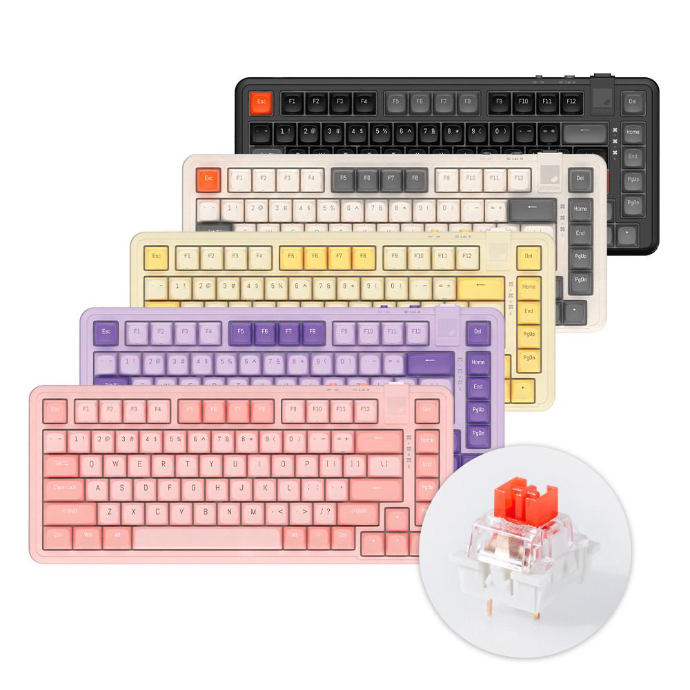 레드빈 더베러 기계식 키보드 A1 적축 무선 블루투스 텐키리스 저소음 사무용