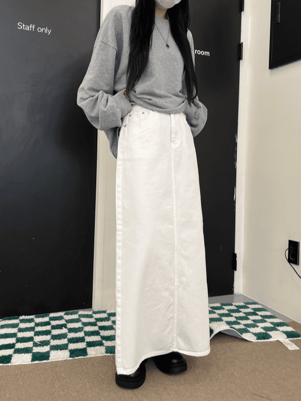 selvedge maxi long sk