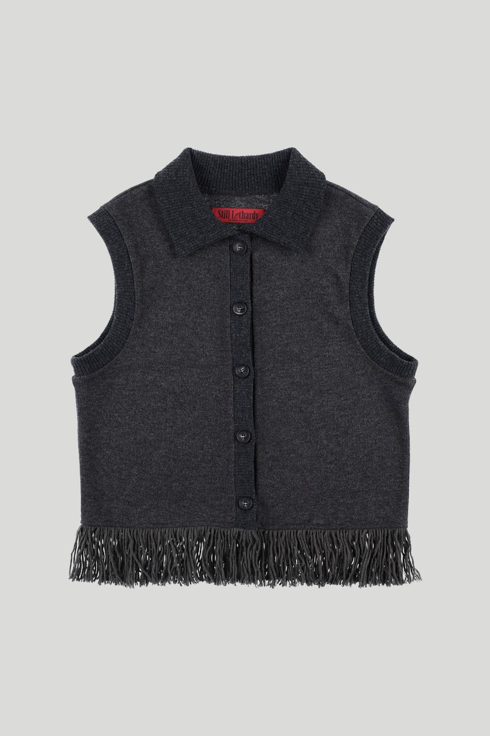FRINGE KNIT VEST