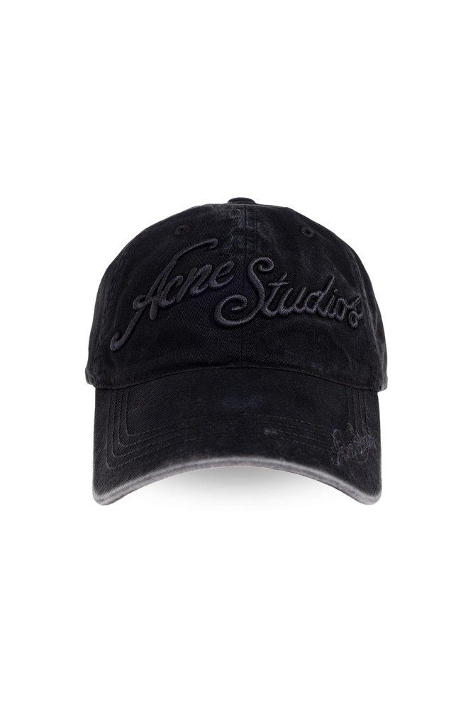 Acne Studios Logo Detailed Curved Peak Cap