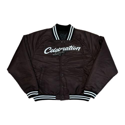 TBD Baseball Bomber Jacket Brown 베이스볼 봄버 자켓 브라운