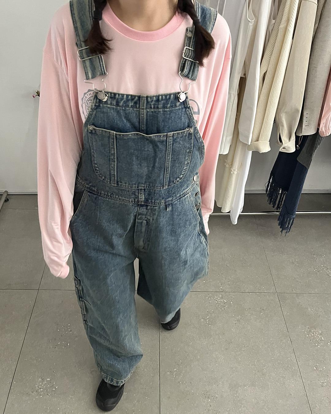 데님 오버롤(one color)