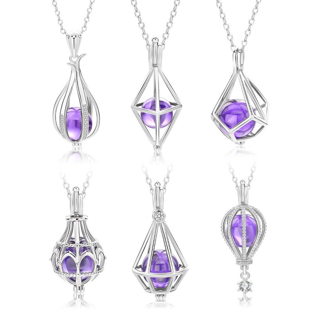 원석 구슬 보관 실버  펜던트