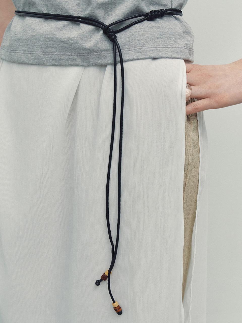 Wood Ring Strap Belt (Black)