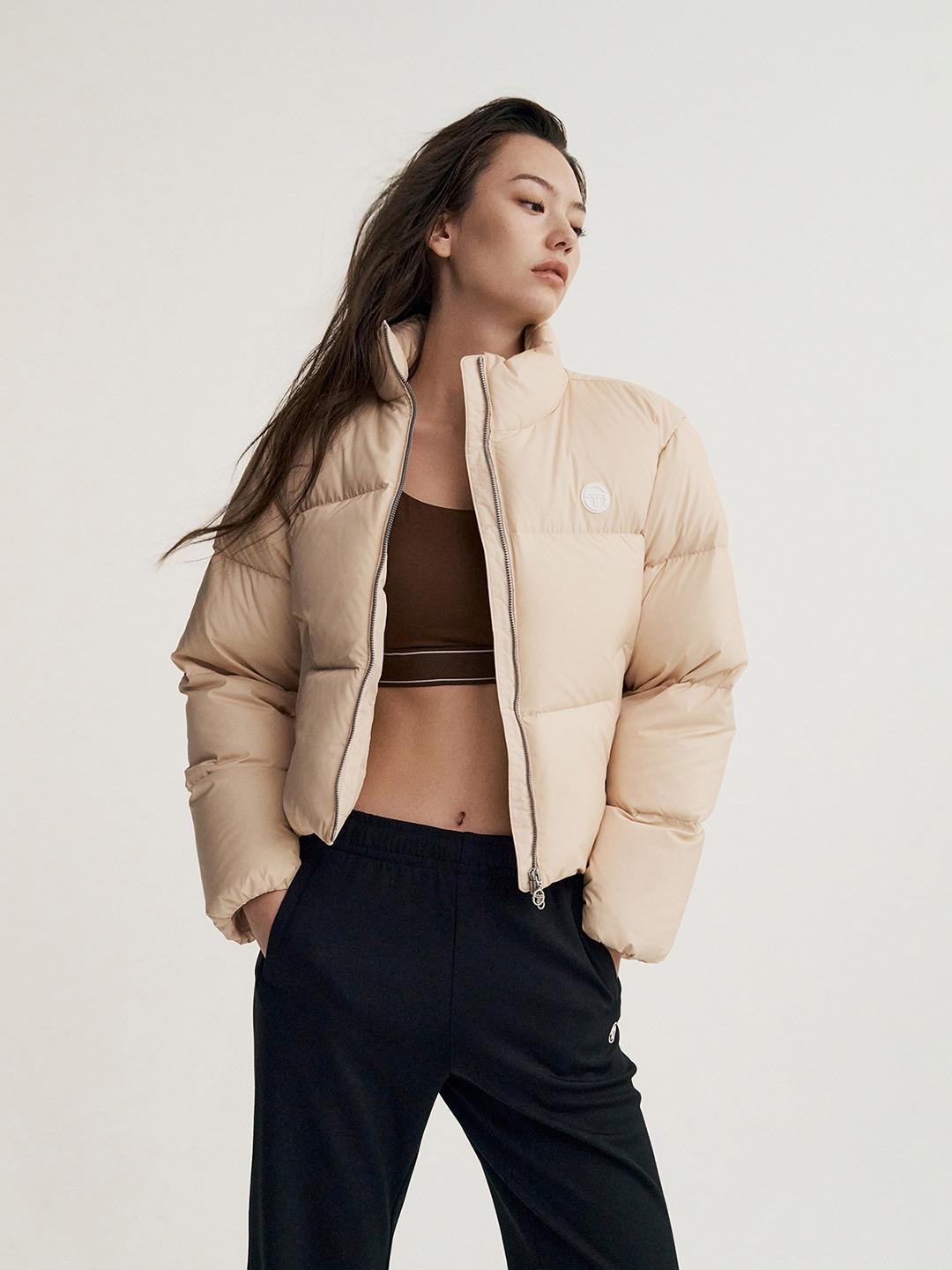 W 데일리 크롭 다운점퍼