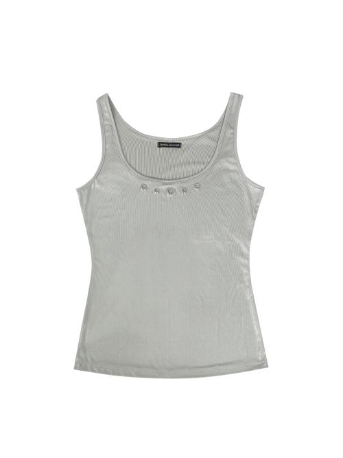 GLOW EYELET SLEEVELESS #EMERALD