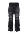 Cat Washing Flare Denim Pants_[Black]