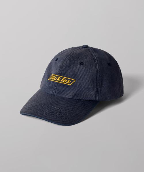워시드 배너 로고 볼캡 Navy