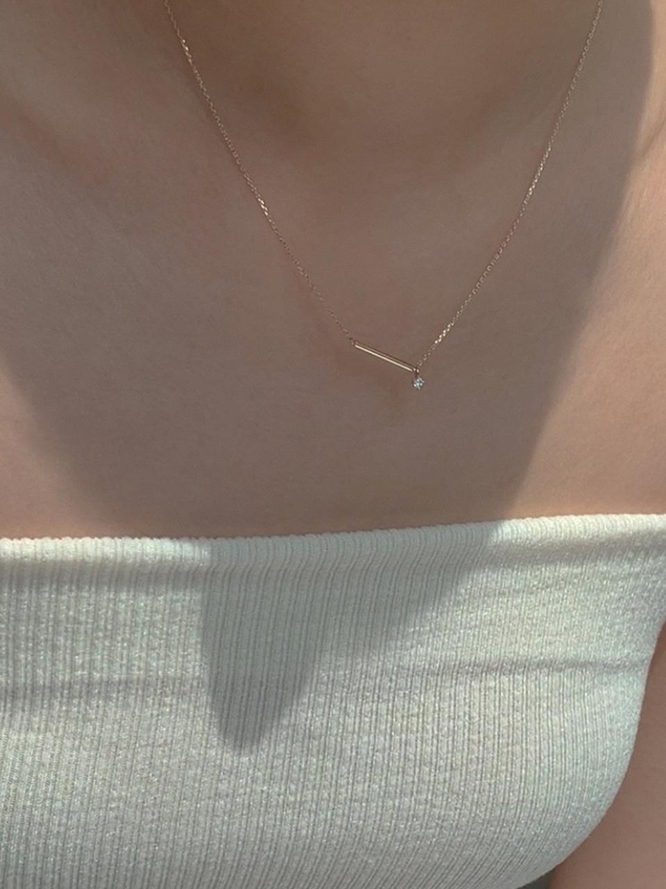 14k 미스티 큐빅 펜던트 목걸이