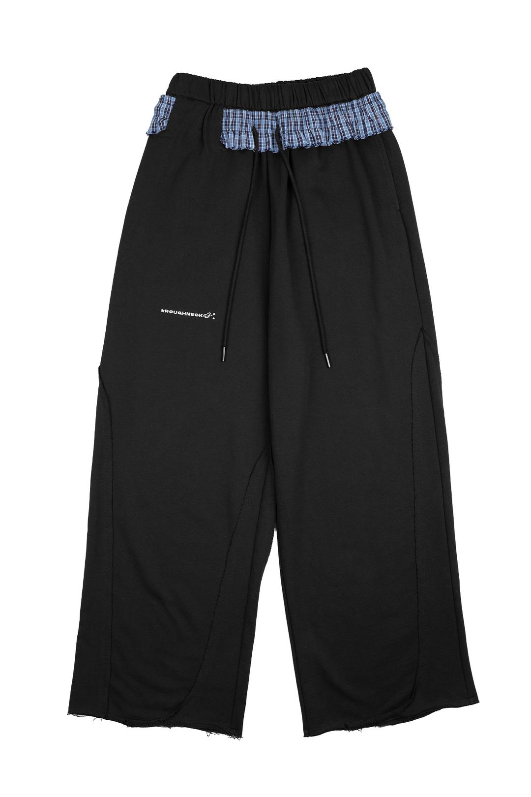 Grunge Cut-Out  Sweatpants Black