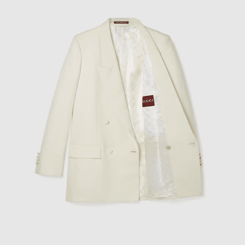 더블 브레스트 테크니컬 파나마 재킷