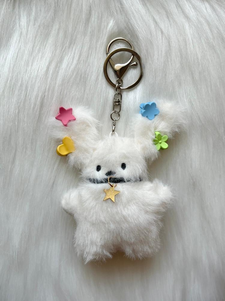 뽀글이 플러피 토끼 인형 키링 에어팟 부클 토깽이 키홀더 가방고리