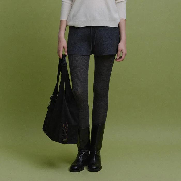 [3차] Pony Knit Shorts (Charcoal)