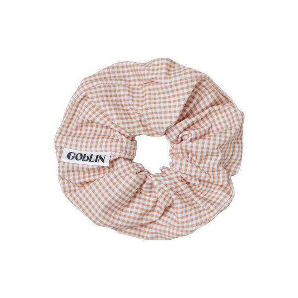Ripple Scrunchie(Beige Gingham)