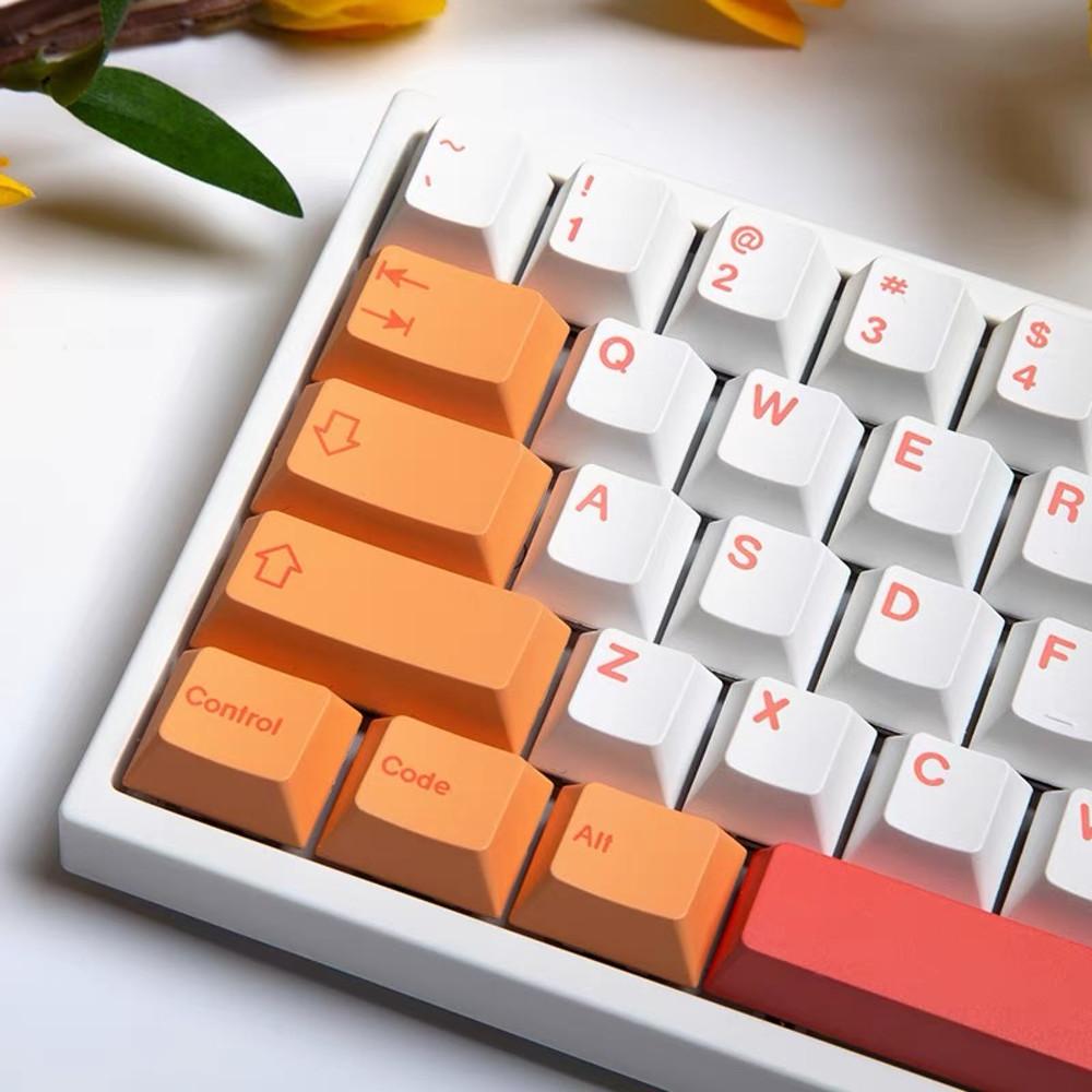 복숭아 오렌지 주황 체리 키캡 PBT 레오폴드 rk