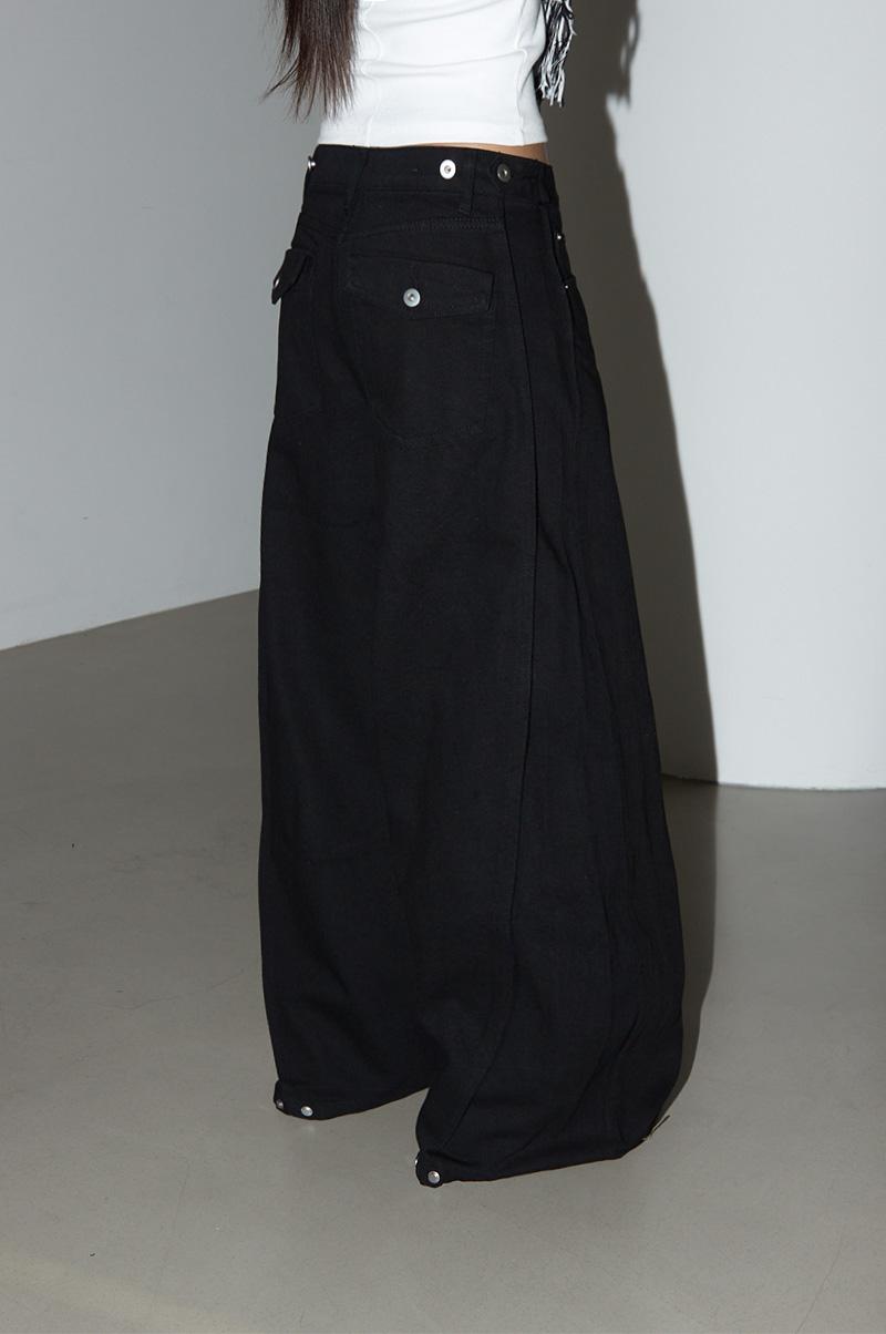 EGG SIDE TUCK COTTON PANTS