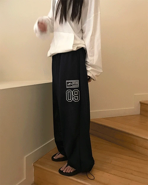 [unisex]  09 메쉬 와이드 팬츠