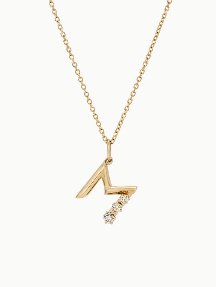 14k Minuet initial pendant