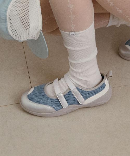 Somuch 쏘머치 더블 벨크로 배색 포인트 메리제인 스니커즈_4color 3cm