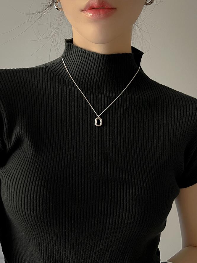 silver oyster necklace